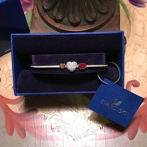 Swarovski heart bangle, new with tags and box!